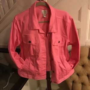 1X St. John’s Bay Pink Jean Jacket
